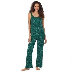 Kohl’s Beauty Sleep Social Pink and Green Leopard Print Pajamas